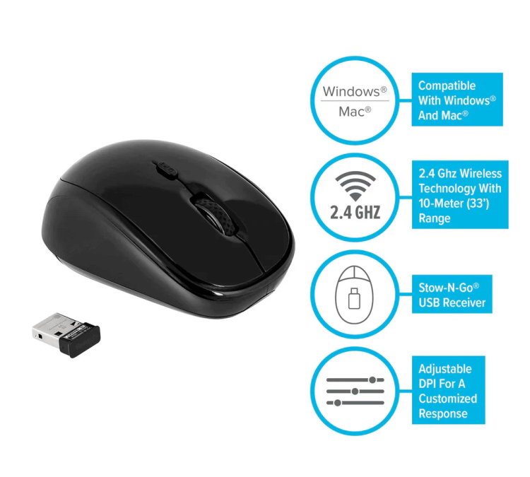 TARGUS MOUSE WIRELESS BLUE TRACE
