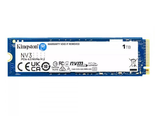Kingston – Internal hard drive – 1 TB – Solid state drive – NV3 M.2 2280 NVMe